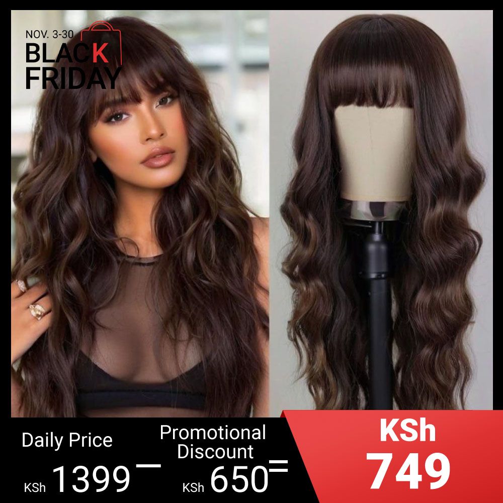 Elegant Brown Long Curly Wig for Women 26 Inches Heat Resistant Synthetic Fiber Buckle Net Cap Perfect for Parties Events Party Wig Elegant Hairpiece Curly Wave Texture Long Wig