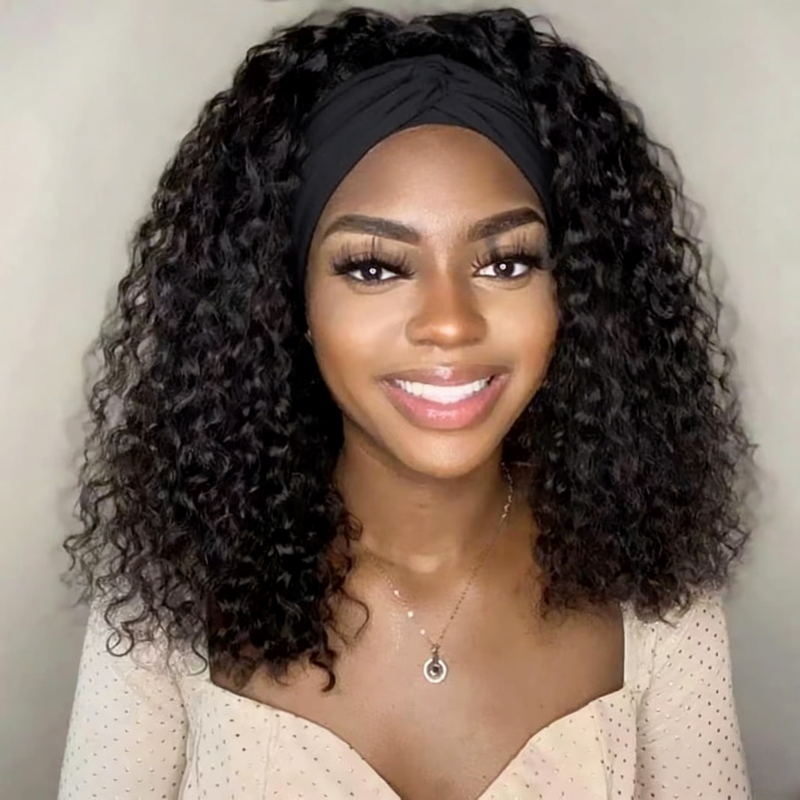 Women's Headband Wig Small Curly Short Hair Wig Made of Heat-Resistant Synthetic Fiber Suitable for Women's Daily Wear and Holiday Attire Women's Wig