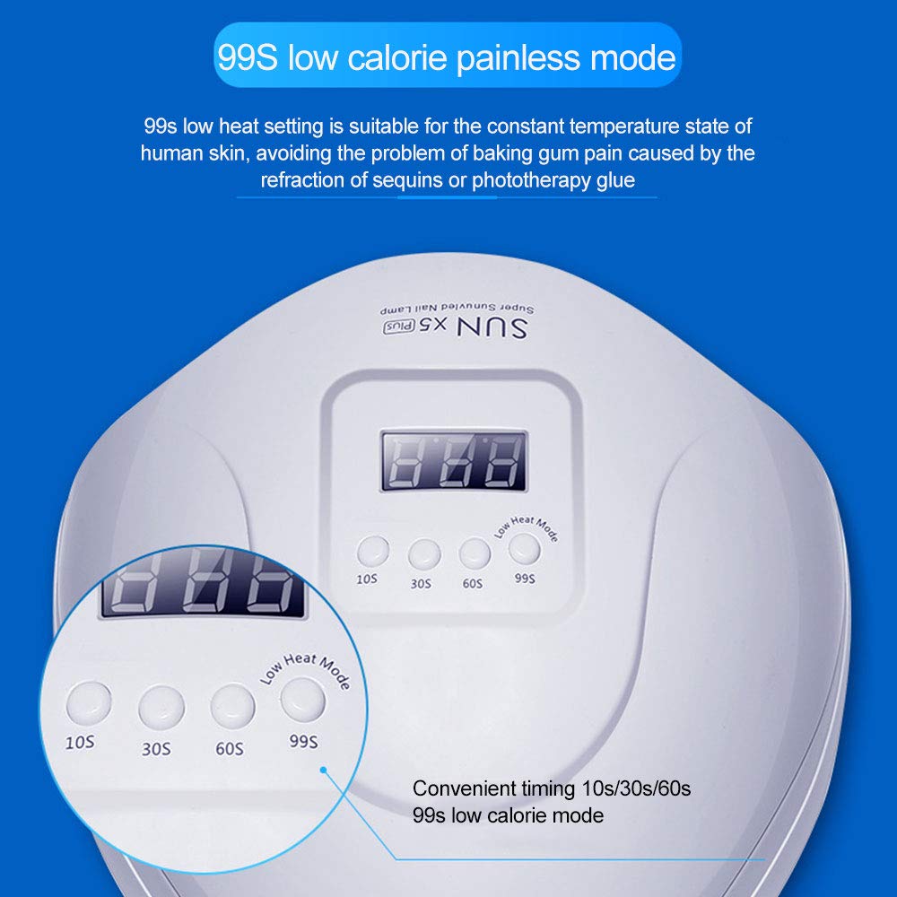 【Promotion】LED UV Nail Lamps 120W Nail Dryer Gel Nail Curing Lamp UV Light with 4 Timers 10/30/60/99S Auto Sensor LCD Display