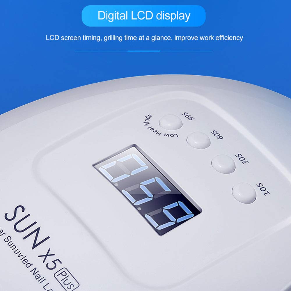 【Promotion】LED UV Nail Lamps 120W Nail Dryer Gel Nail Curing Lamp UV Light with 4 Timers 10/30/60/99S Auto Sensor LCD Display