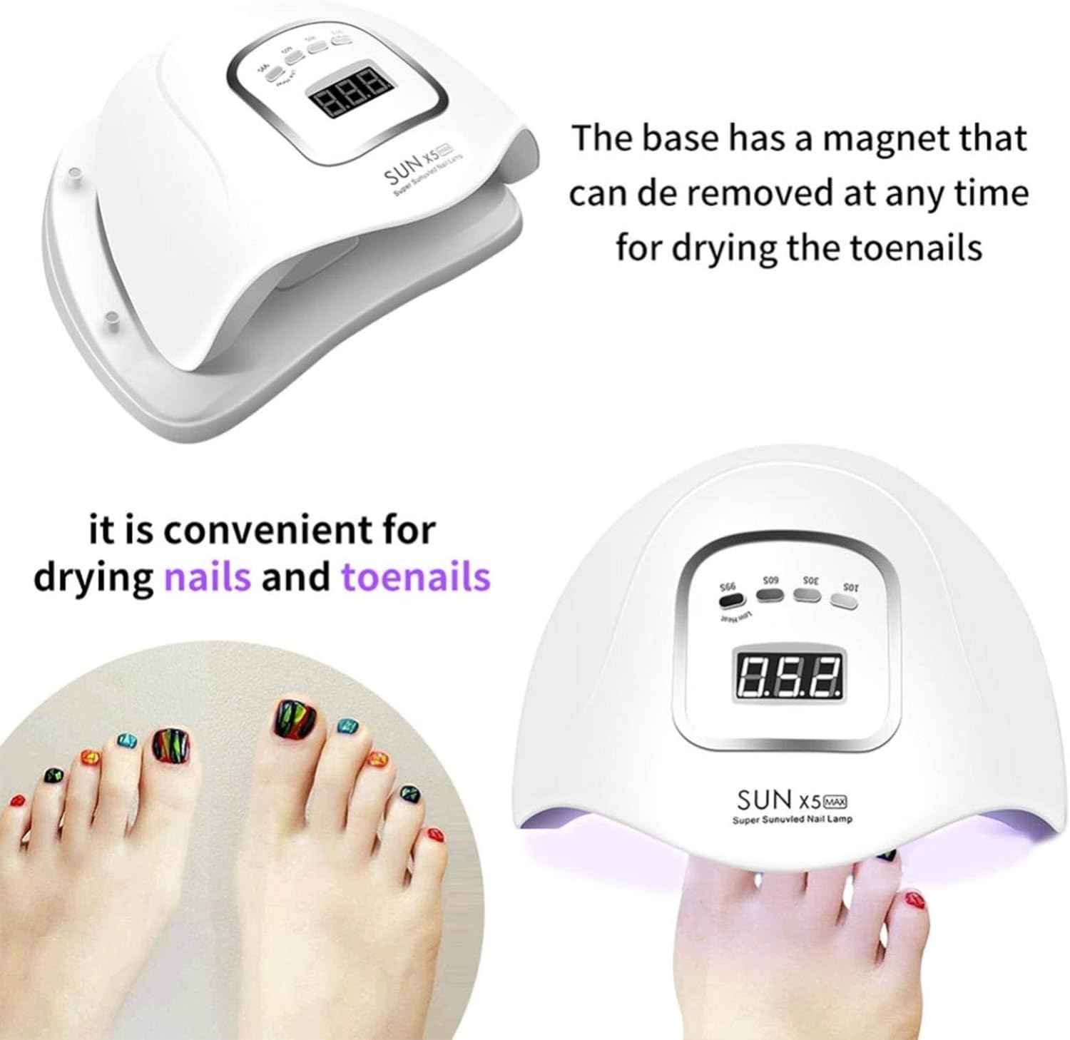 【Promotion】LED UV Nail Lamps 120W Nail Dryer Gel Nail Curing Lamp UV Light with 4 Timers 10/30/60/99S Auto Sensor LCD Display