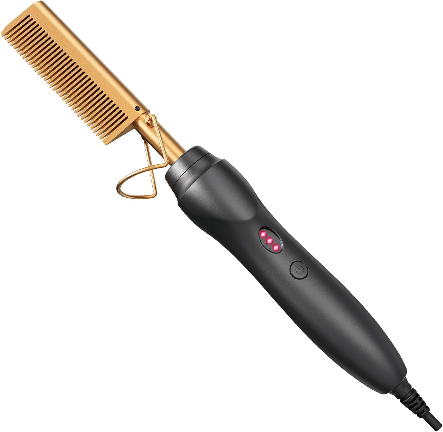 【Promotion】Electric Straightening Comb with Anti-Scald Pressing - Portable Heated Curling Iron for Wet and Dry Hair Styling, for Men and Women