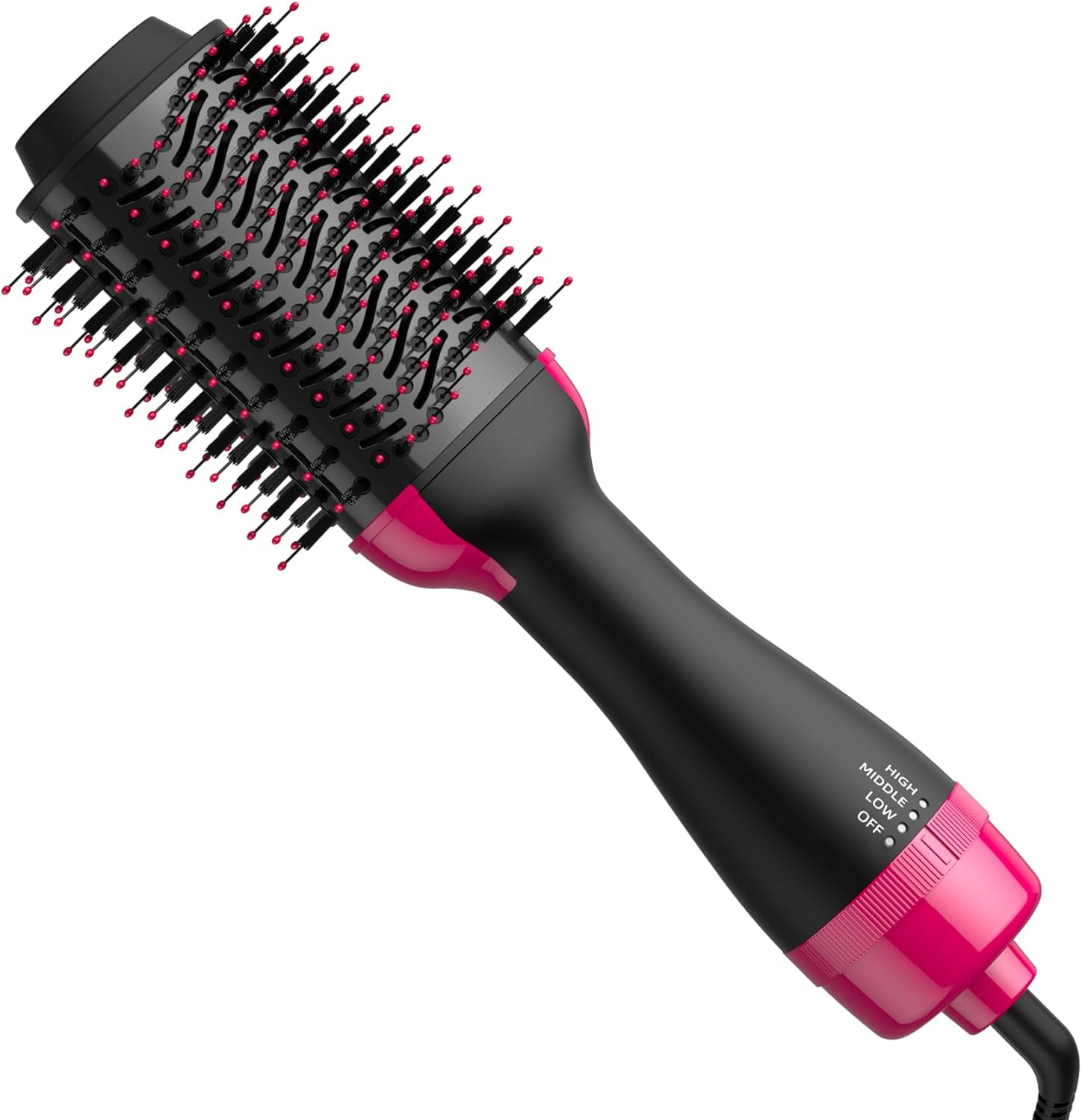 【Promotion】Hair Dryer Blow Dryer Brush, Hair Dryer and Styler Volumizer, Hot Air Brush for Straightening, Curling, Drying, Salon, One Step Styling Tools Pink