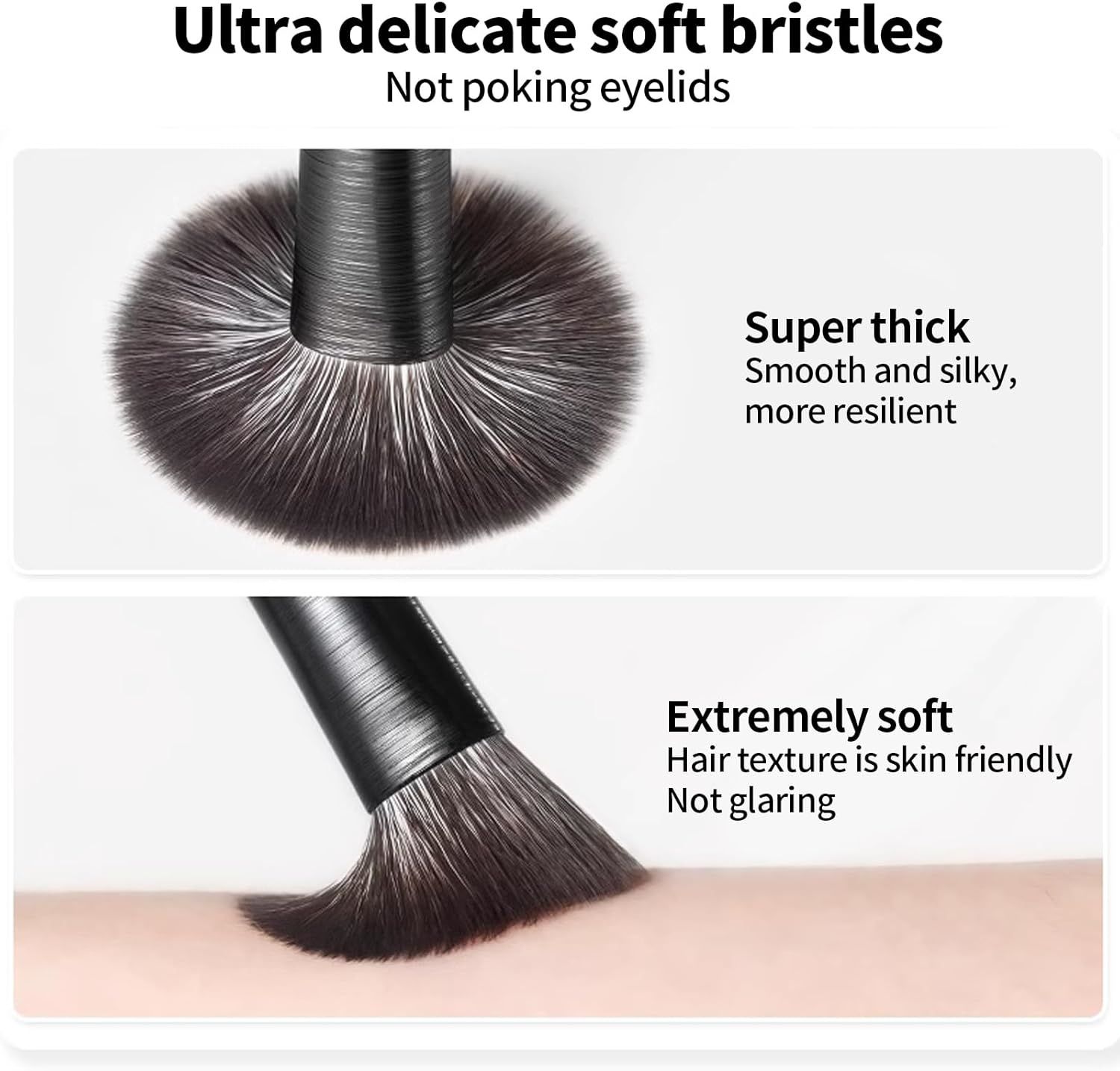 【Promotion】8pcs Eyeshadow Brushes Eye Makeup Brush Set for Concealer Eyeliner Eyelash Eyebrow Blending Contour Black