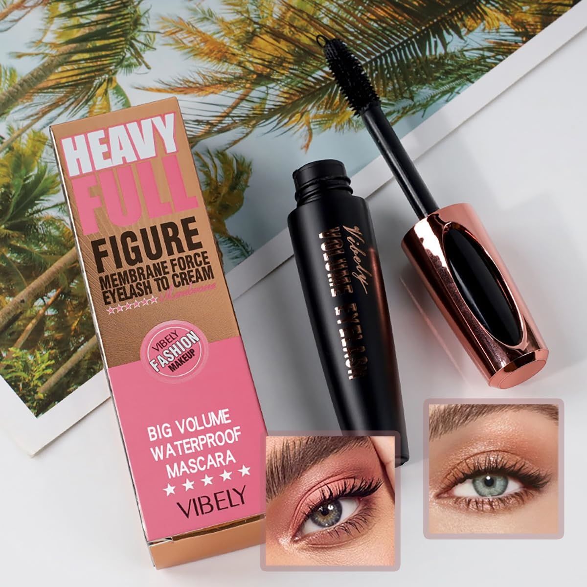 【Promotion】4D Silk Fiber Lash Mascara Waterproof - Birthday Mother's Day Gifts for Women, Natural Long Lasting Mascara Black Volume and Length, Thickening Lengthening No Clumping