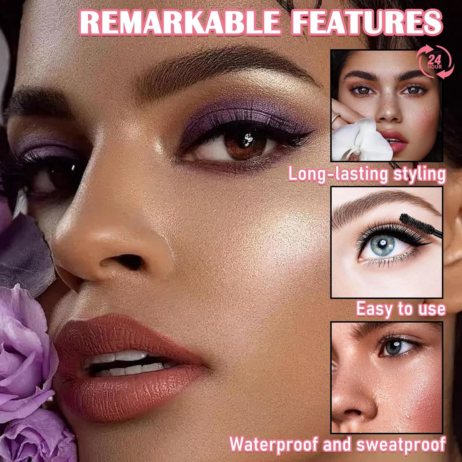 【Promotion】4D Silk Fiber Lash Mascara Waterproof - Birthday Mother's Day Gifts for Women, Natural Long Lasting Mascara Black Volume and Length, Thickening Lengthening No Clumping