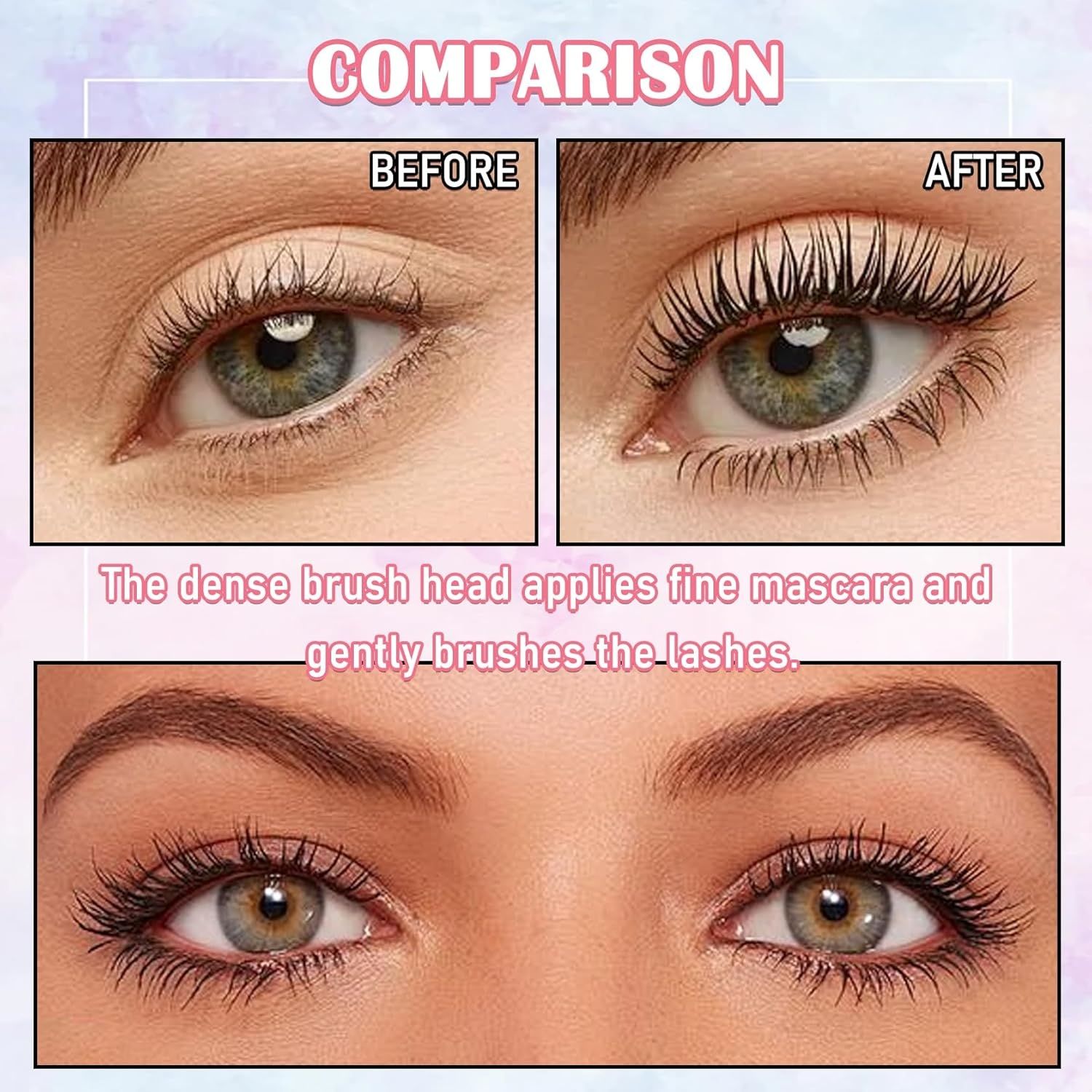 【Promotion】4D Silk Fiber Lash Mascara Waterproof - Birthday Mother's Day Gifts for Women, Natural Long Lasting Mascara Black Volume and Length, Thickening Lengthening No Clumping