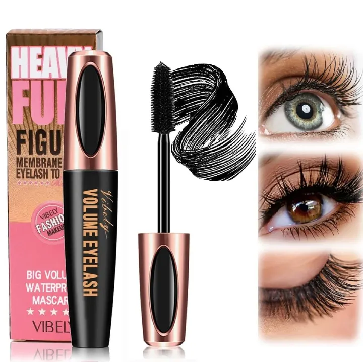 【Promotion】4D Silk Fiber Lash Mascara Waterproof - Birthday Mother's Day Gifts for Women, Natural Long Lasting Mascara Black Volume and Length, Thickening Lengthening No Clumping