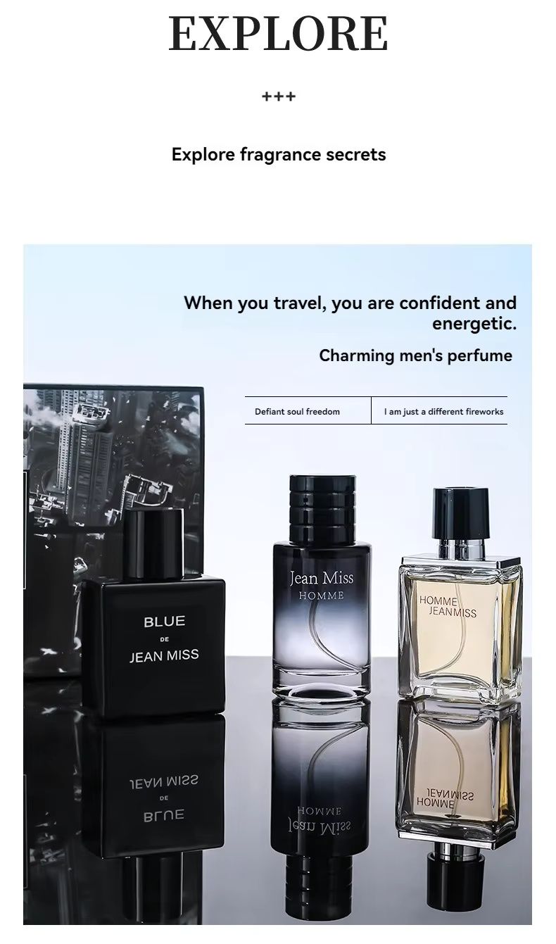 【Promotion】3 Pcs Men's Perfume Set Refreshing Long Lasting Light Scent Parfum Gift Set for Gentlemen - Fresh and Casual Fragance 30MLx3