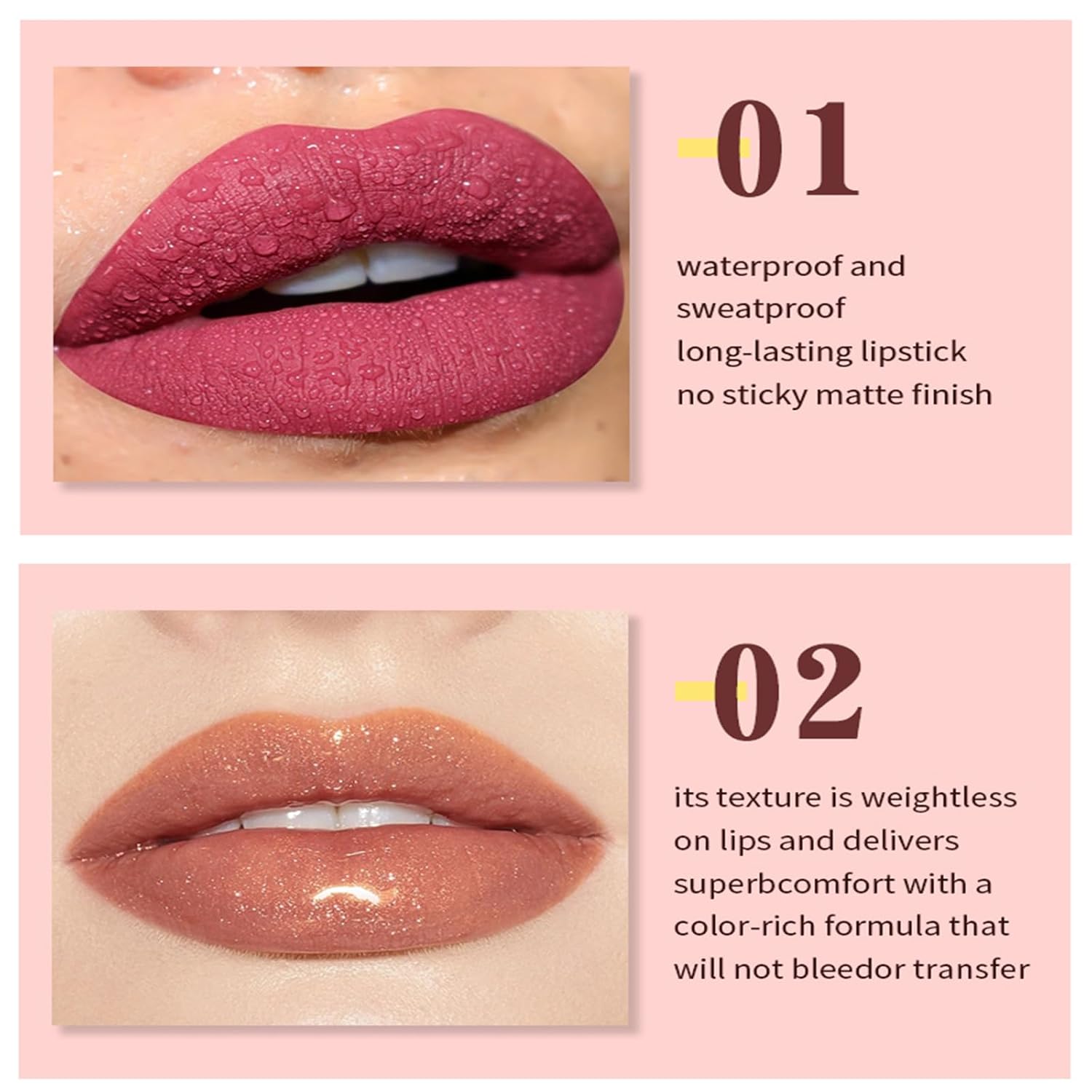 【Promotion】12Pcs Nude Matte Liquid Lipstick Set, Waterproof Long Lasting Non-Stick Cup 12 Colors Nude Lipstick 24 Hour Not Fade Matte Lipstick Professional Lip Gloss Makeup Gift Sets for Women