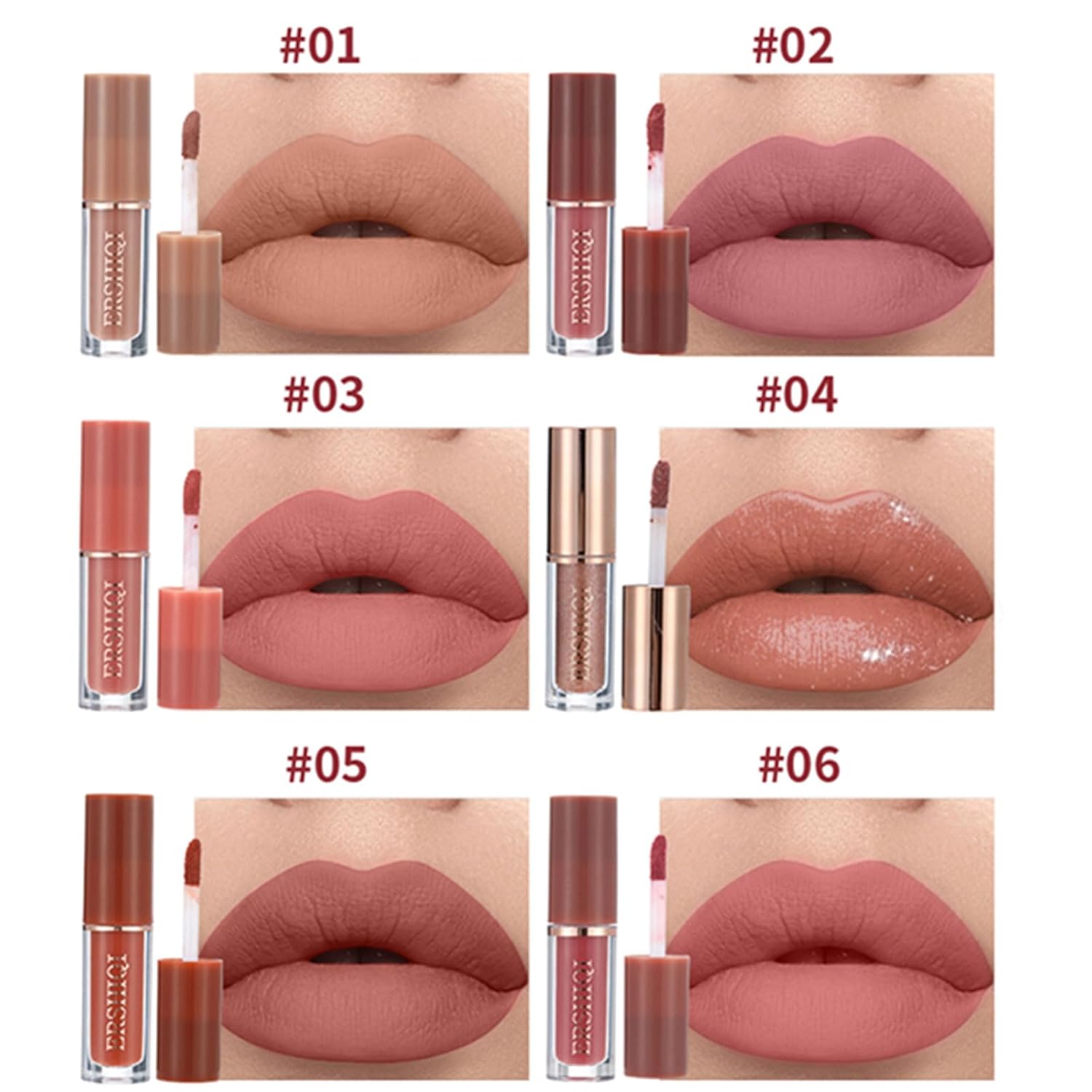 【Promotion】12Pcs Nude Matte Liquid Lipstick Set, Waterproof Long Lasting Non-Stick Cup 12 Colors Nude Lipstick 24 Hour Not Fade Matte Lipstick Professional Lip Gloss Makeup Gift Sets for Women