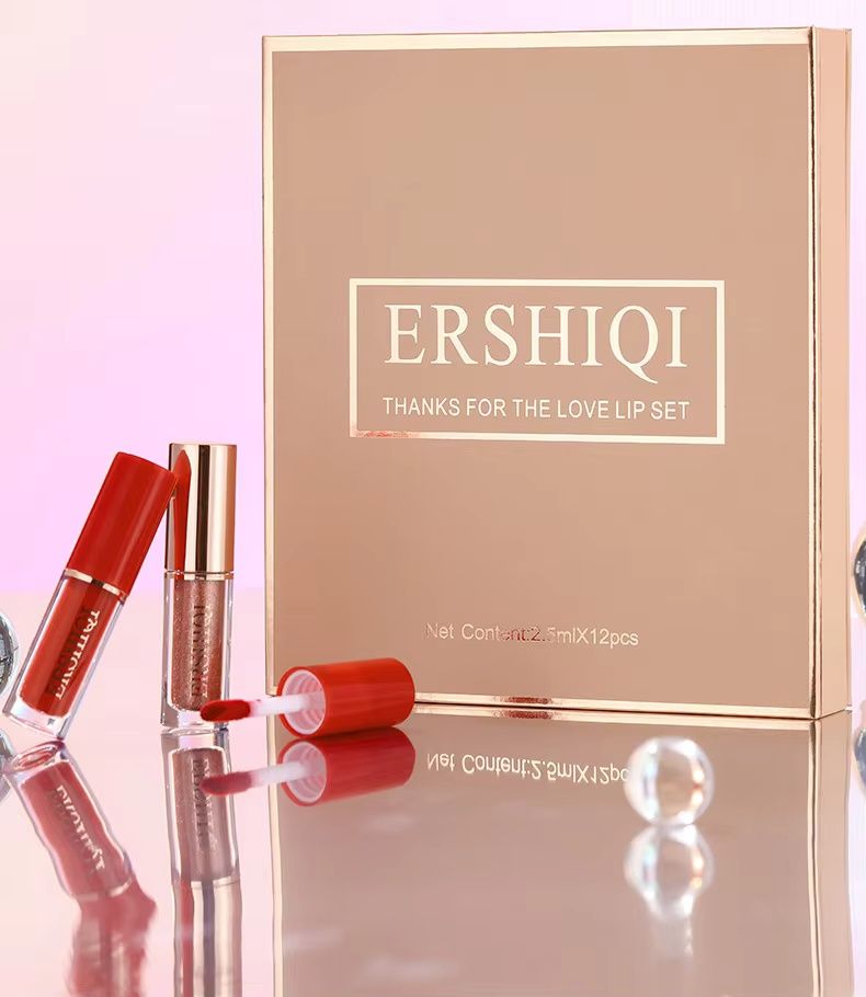 【Promotion】12Pcs Nude Matte Liquid Lipstick Set, Waterproof Long Lasting Non-Stick Cup 12 Colors Nude Lipstick 24 Hour Not Fade Matte Lipstick Professional Lip Gloss Makeup Gift Sets for Women