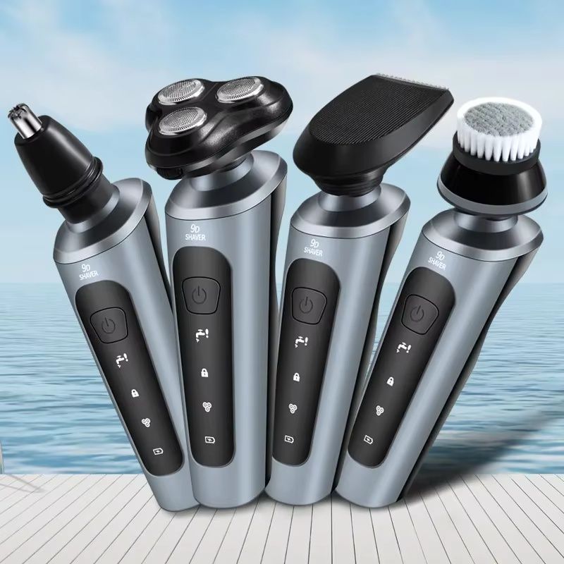 【Promotion】Electric Razor for Men, 4 In 1 Electric Shavers, Waterproof Wet/Dry Shaver for Men, Wireless Rechargeable Mens Shaver Electric Razor Grooming Kit