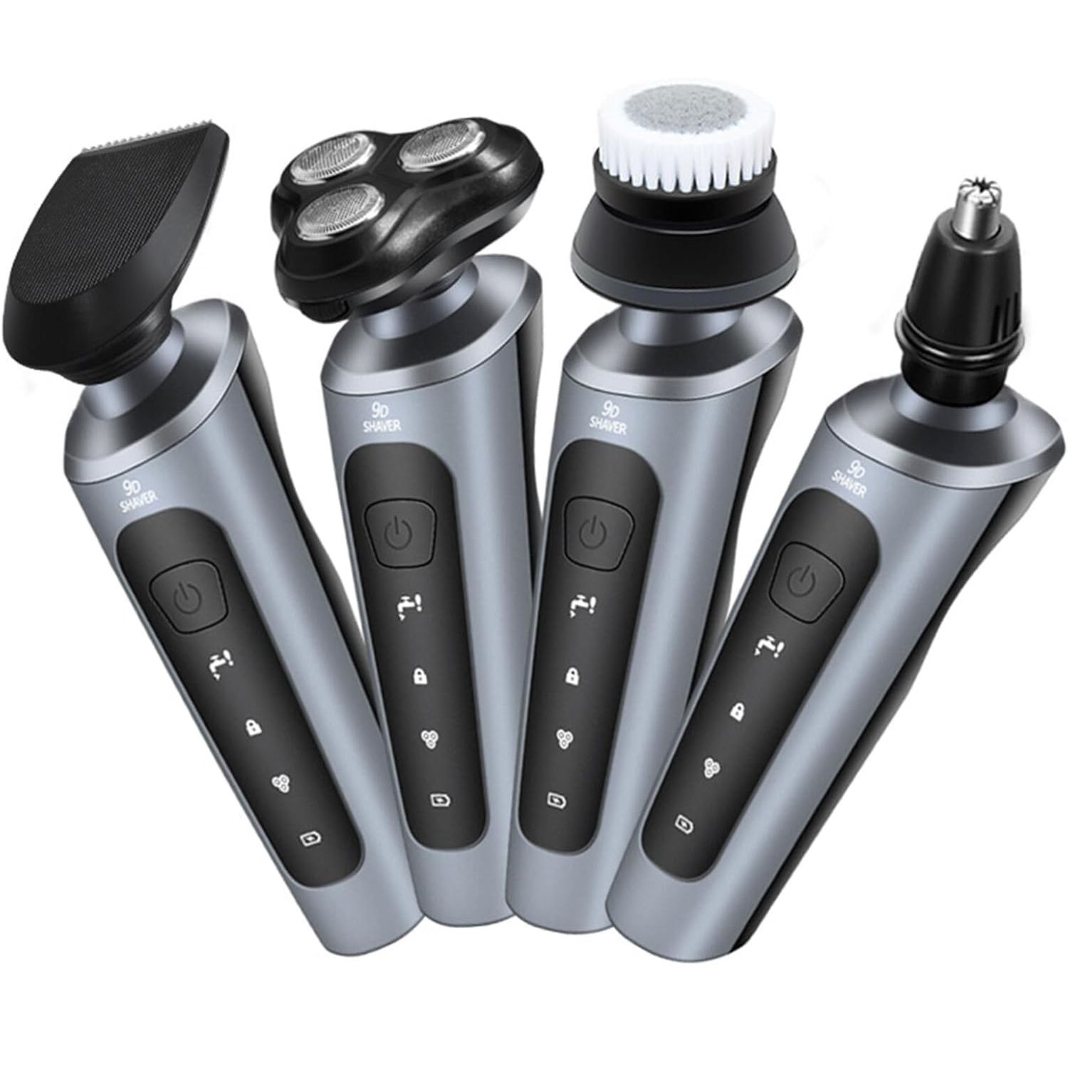 【Promotion】Electric Razor for Men, 4 In 1 Electric Shavers, Waterproof Wet/Dry Shaver for Men, Wireless Rechargeable Mens Shaver Electric Razor Grooming Kit