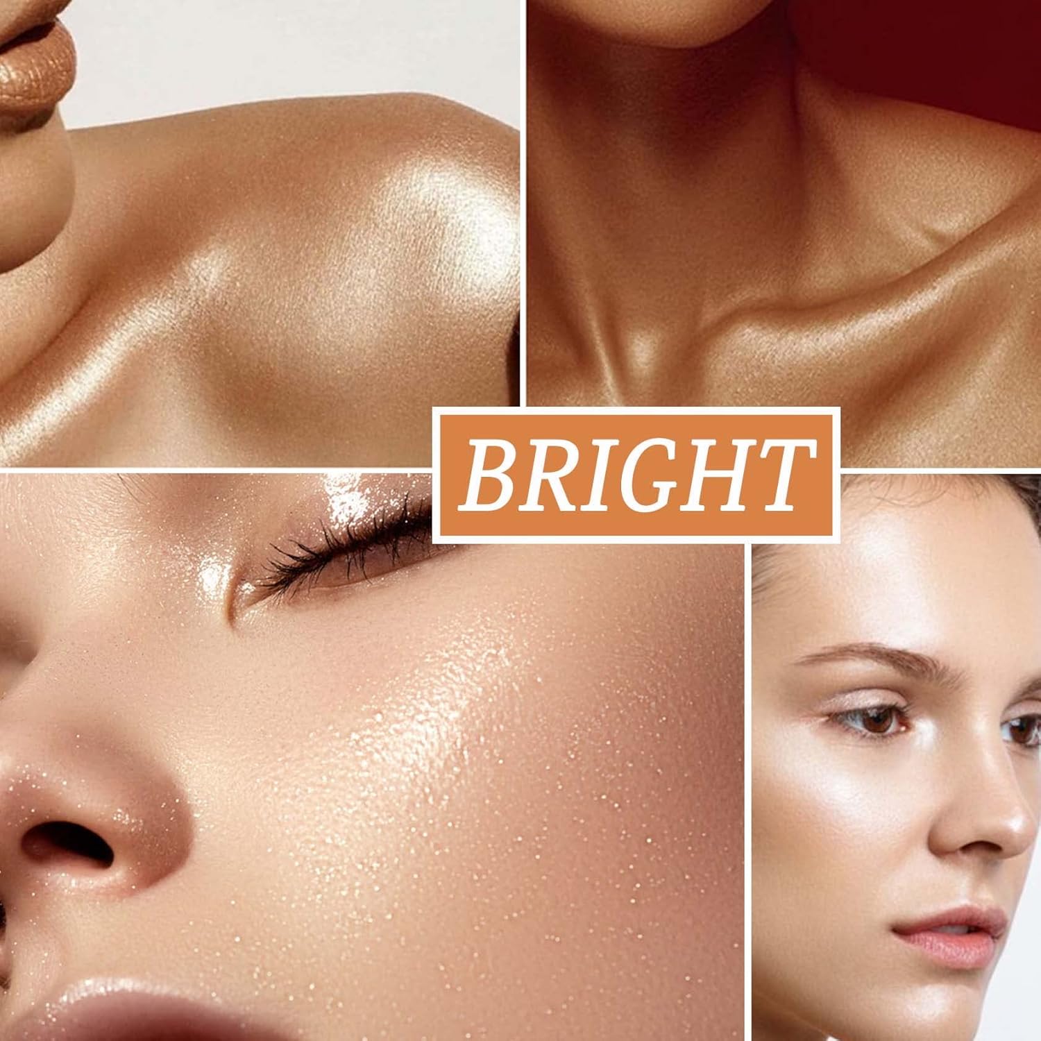 【Promotion】Face Body Shimmer Body Cream Liquid Body Highlighter Long-lasting Shine Brighten Glitter Shimmering Body Cream for All Skin Types