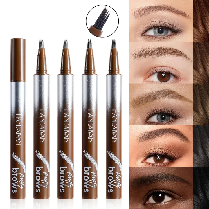 【Promotion】Waterproof Liquid Brow Pen, Microblading Eyebrow Pencil, Smudge-Proof Angled Brush, Quick-Dry Long-Lasting, Create Defined Natural Wild