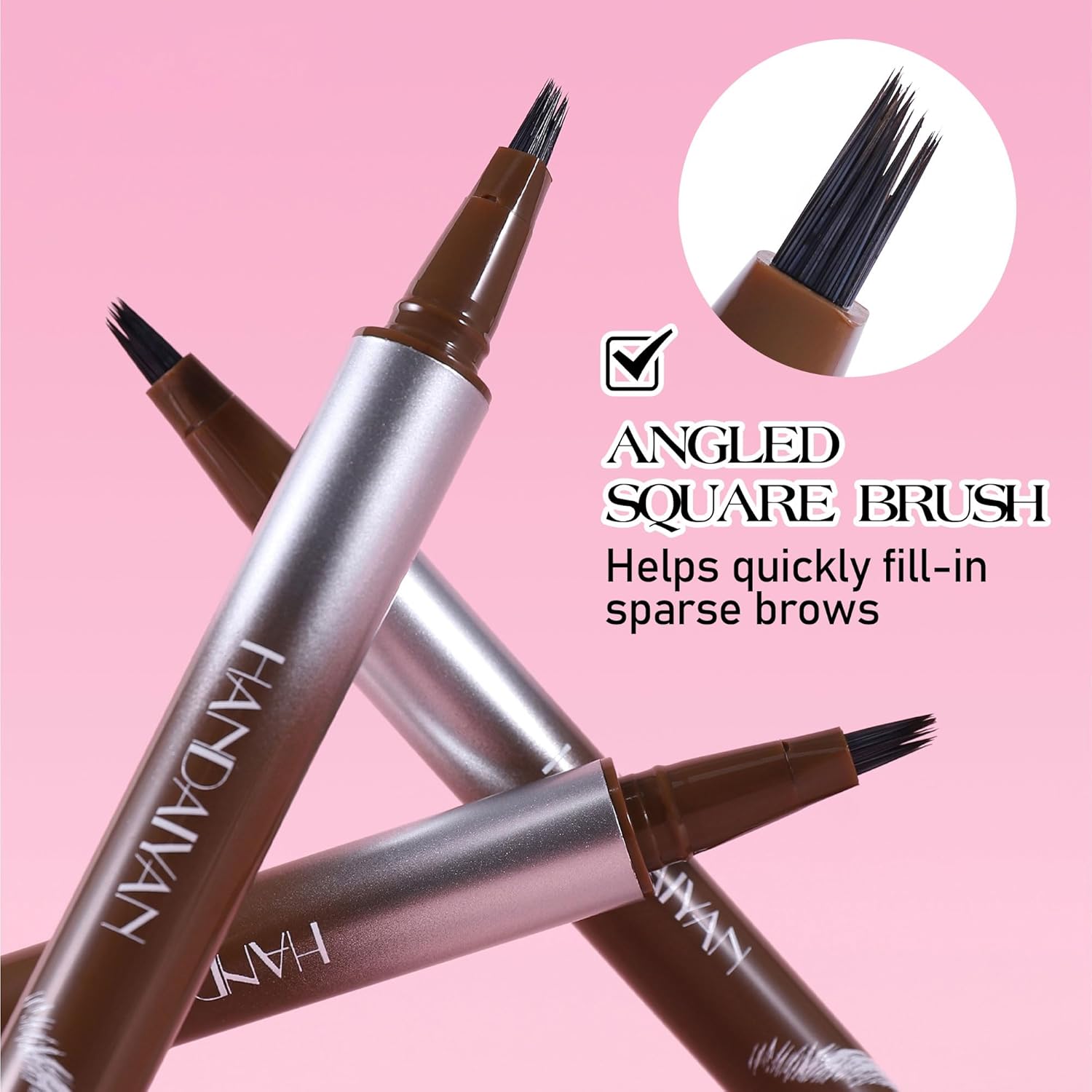 【Promotion】Waterproof Liquid Brow Pen, Microblading Eyebrow Pencil, Smudge-Proof Angled Brush, Quick-Dry Long-Lasting, Create Defined Natural Wild