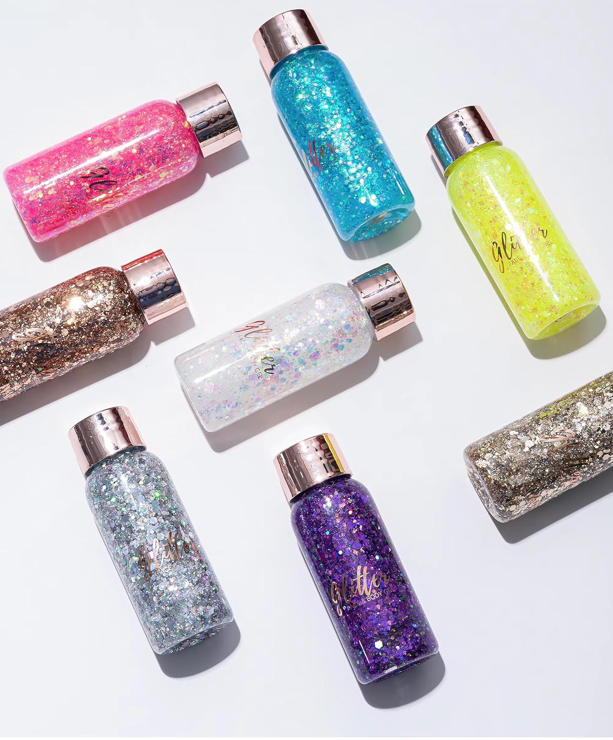 【Promotion】Mermaid Sequins Body Glitter Gel, Make Up Long Lasting Glitter for Body Face Hair Eyeshadow, Music Festival Party Carnival Long Lasting Face Glitter, No Glue Needed and Easy to Remove