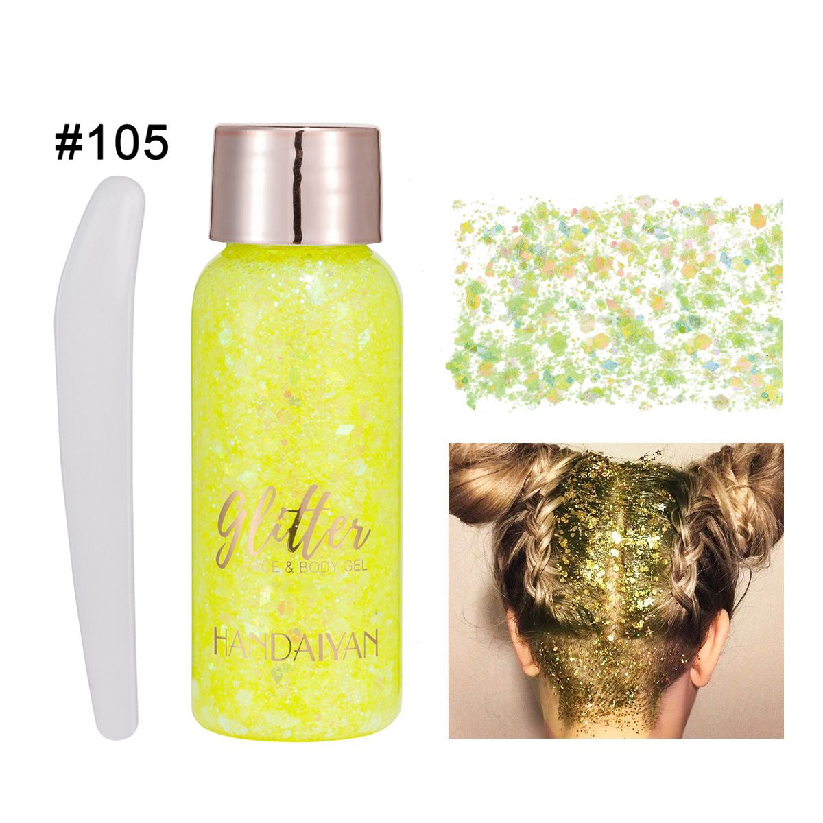 【Promotion】Mermaid Sequins Body Glitter Gel, Make Up Long Lasting Glitter for Body Face Hair Eyeshadow, Music Festival Party Carnival Long Lasting Face Glitter, No Glue Needed and Easy to Remove