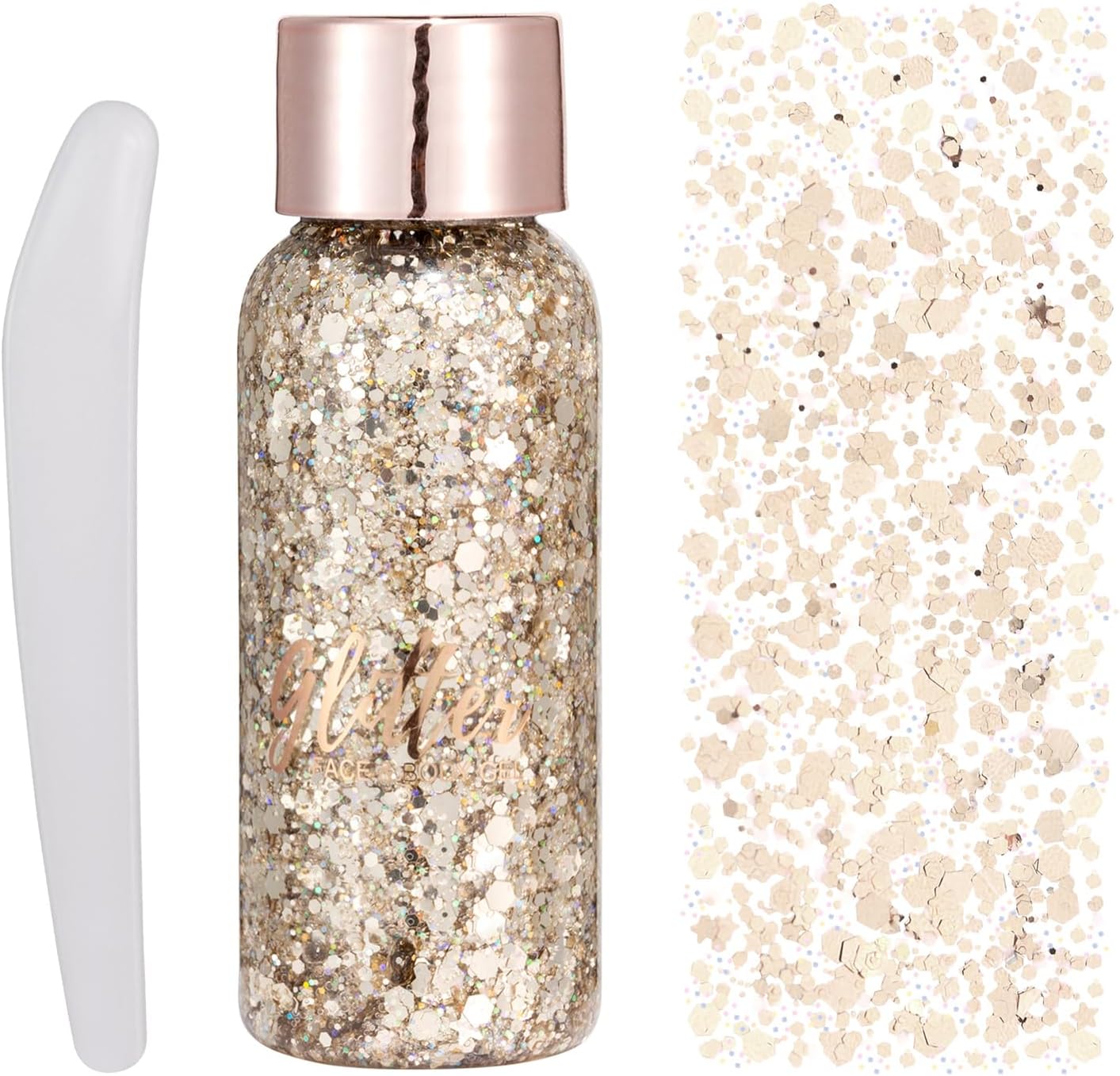 【Promotion】Mermaid Sequins Body Glitter Gel, Make Up Long Lasting Glitter for Body Face Hair Eyeshadow, Music Festival Party Carnival Long Lasting Face Glitter, No Glue Needed and Easy to Remove