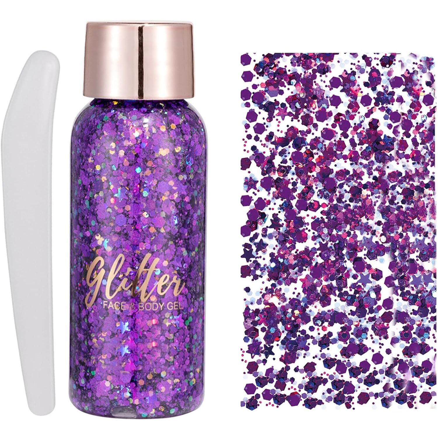 【Promotion】Mermaid Sequins Body Glitter Gel, Make Up Long Lasting Glitter for Body Face Hair Eyeshadow, Music Festival Party Carnival Long Lasting Face Glitter, No Glue Needed and Easy to Remove