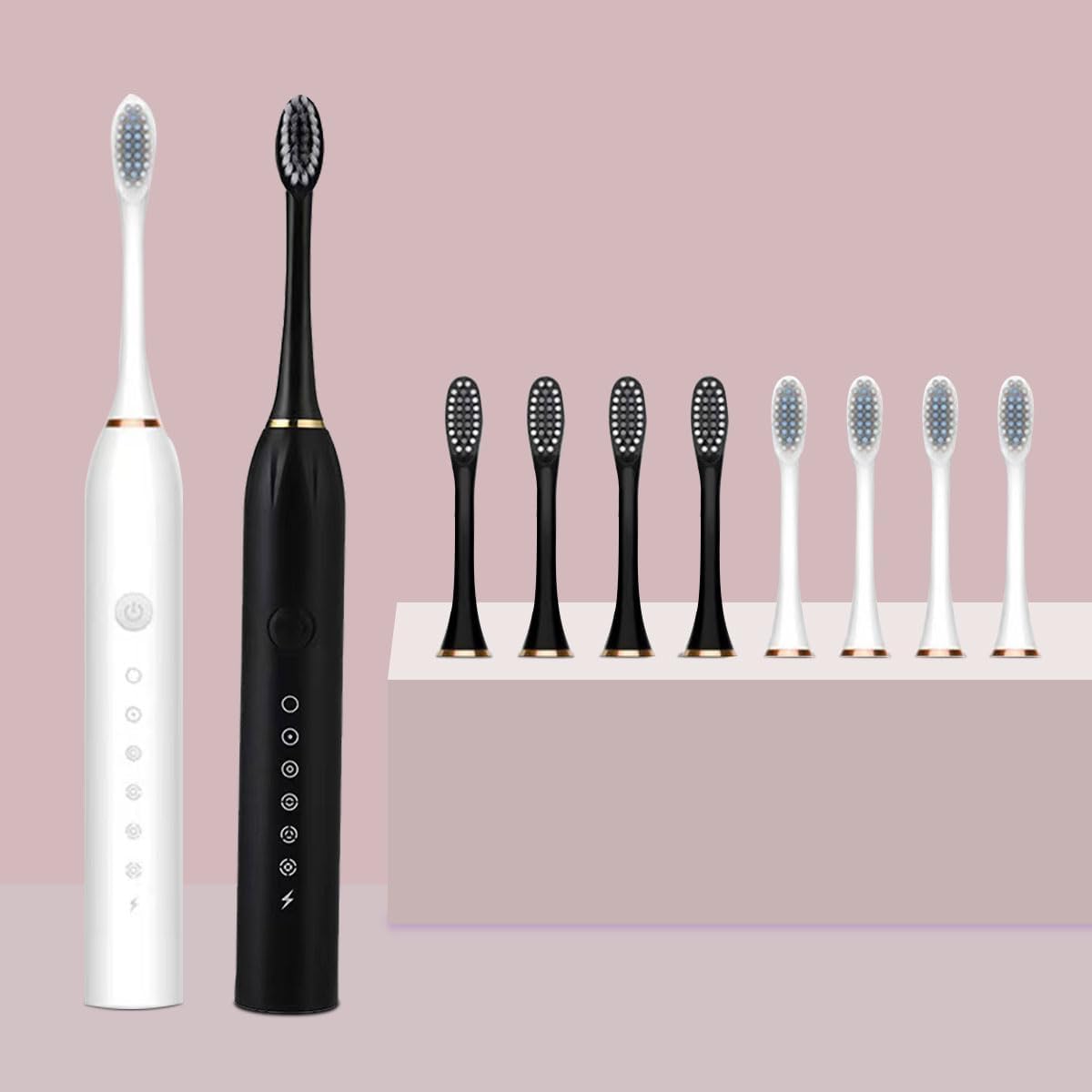 【Promotion】Sonic Electric Toothbrush, Rechargeable Power Toothbrush, 2 Minutes Smart Timer, with 4 Brush Heads 6 Cleaning Modes IPX7 Waterproof Cleaning Toothbrushes for Adults