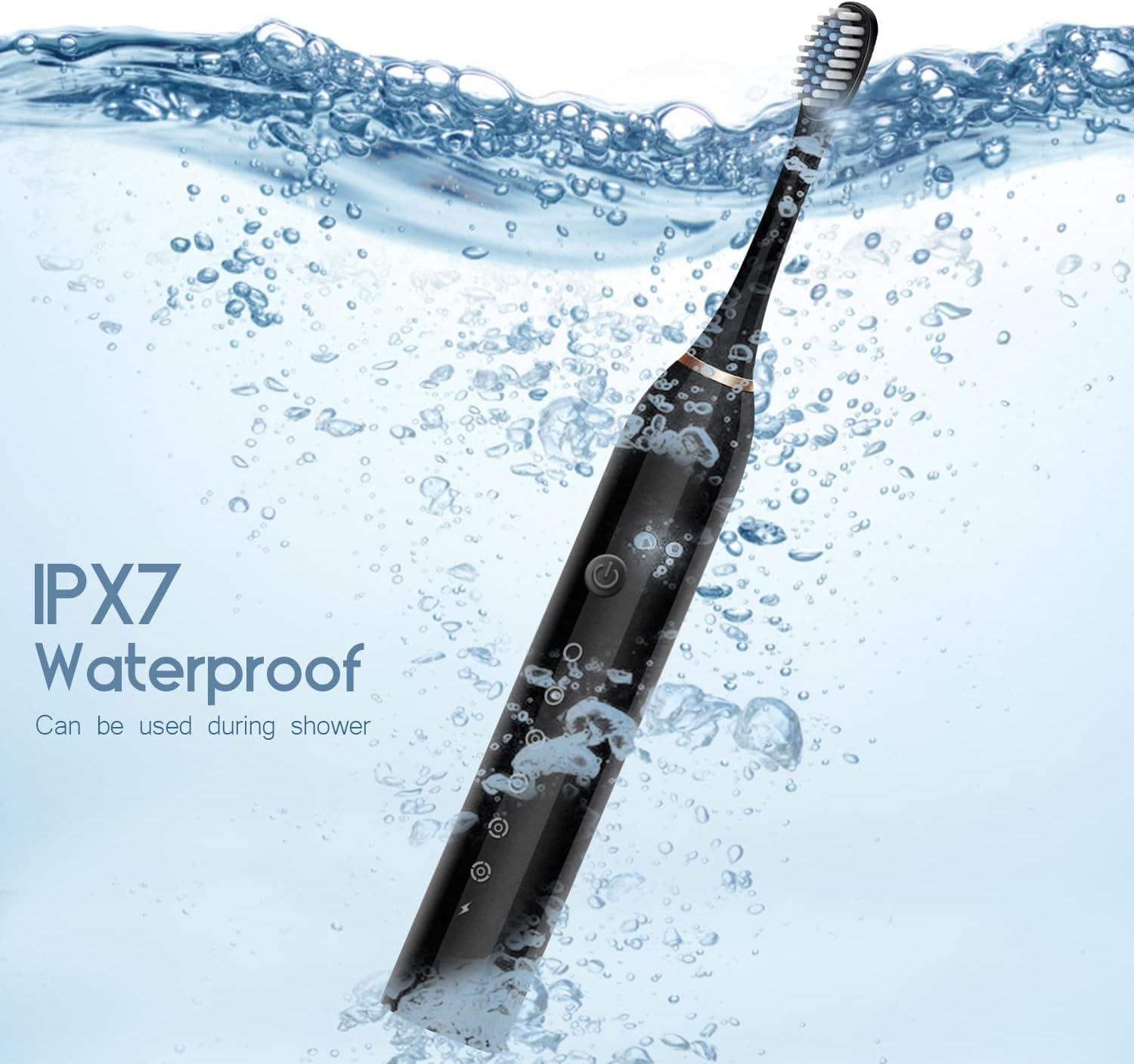 【Promotion】Sonic Electric Toothbrush, Rechargeable Power Toothbrush, 2 Minutes Smart Timer, with 4 Brush Heads 6 Cleaning Modes IPX7 Waterproof Cleaning Toothbrushes for Adults