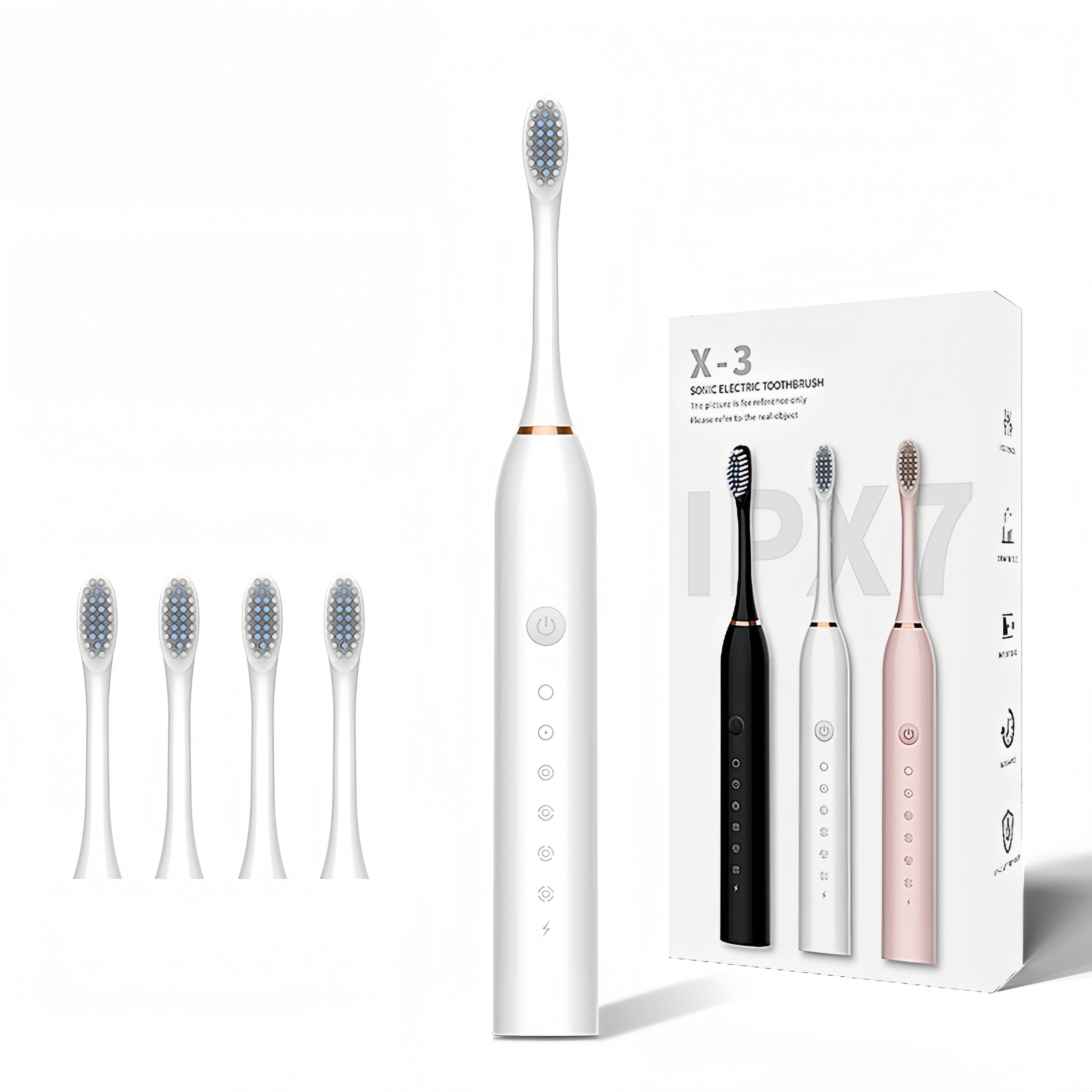 【Promotion】Sonic Electric Toothbrush, Rechargeable Power Toothbrush, 2 Minutes Smart Timer, with 4 Brush Heads 6 Cleaning Modes IPX7 Waterproof Cleaning Toothbrushes for Adults