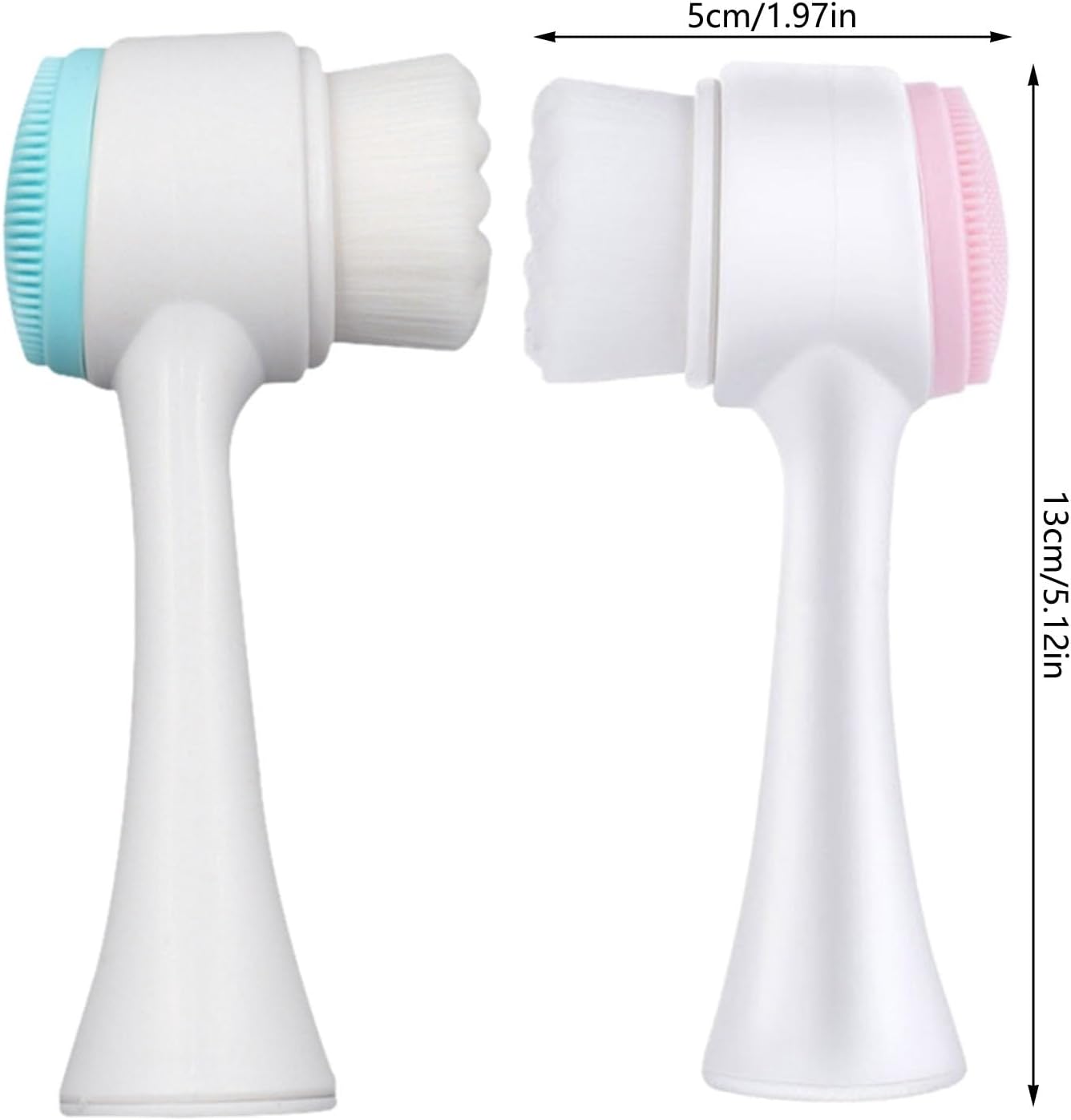 Double-Sided Silicone Face Cleansing Brush Facial Cleanser Blackhead Removal Product Pore Cleaner Exfoliator Face Scrub Brush