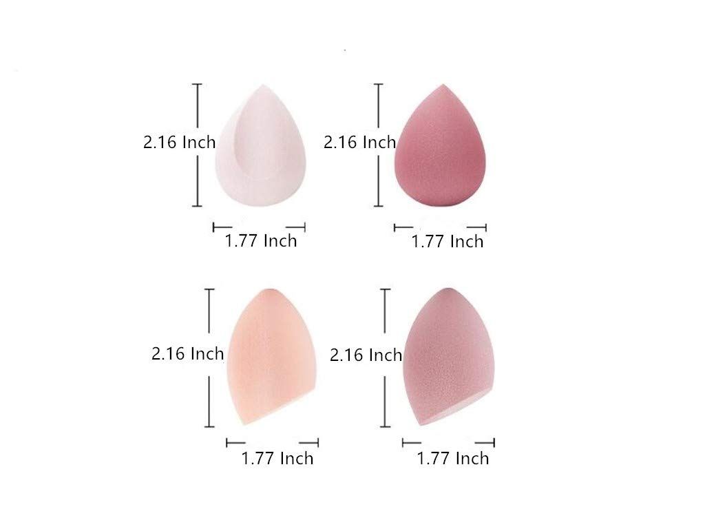 【Clearance Sale】4 Pcs Oval Synthetic Makeup Sponges Blender Set - Pink Beauty Sponge Foundation Blending Blender - Latex-Free, Dry/Wet Use - Cosmetic Makeup Accessories