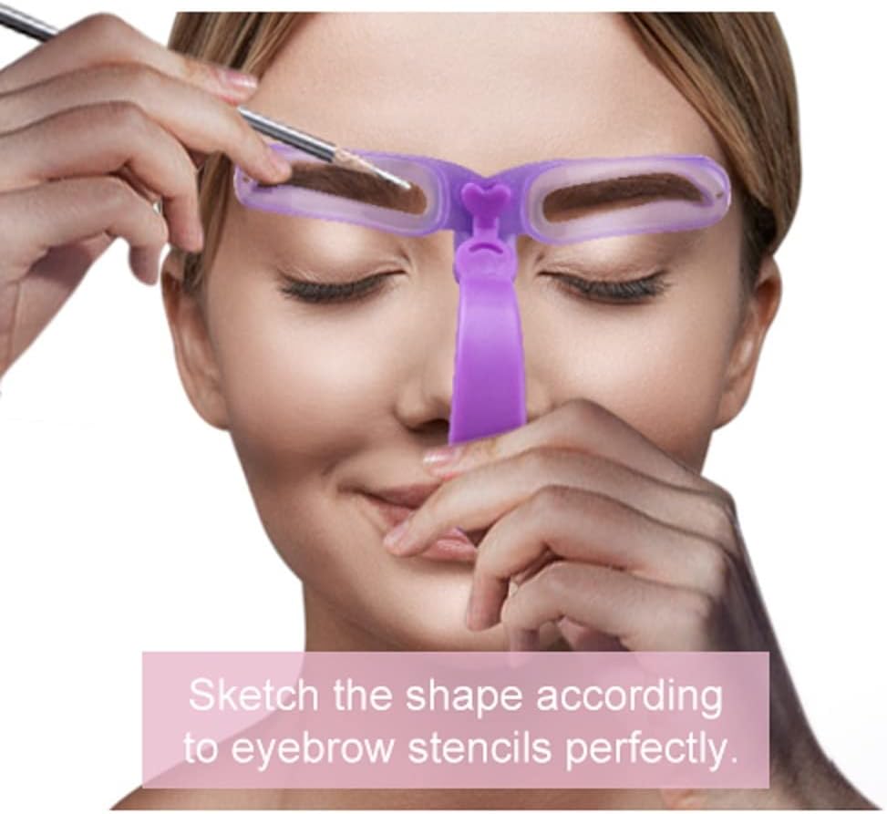 【Clearance Sale】Eyebrow Stencils, Eyebrow Template, Eyebrow Shaping Kit,8 Styles Reusable Eyebrow Stencil with Handle and Strap, Washable