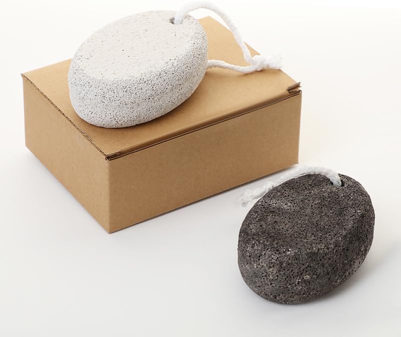 【Clearance Sale】Pumice Stone 2 Pcs - Foot Pumice Stone for Feet Hard Skin Remover, Foot Scrubber Stone for Dead Skin, Calluses and Corns