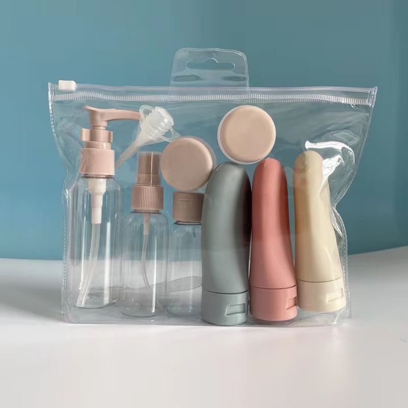 Travel Bottles for Toiletries, 11 PCS Leak Proof Refillable Squeezable Containers Set, Empty Plastic Travel Size Bottles for Shampoo, Conditioner, Cosmetic, Shower Gel