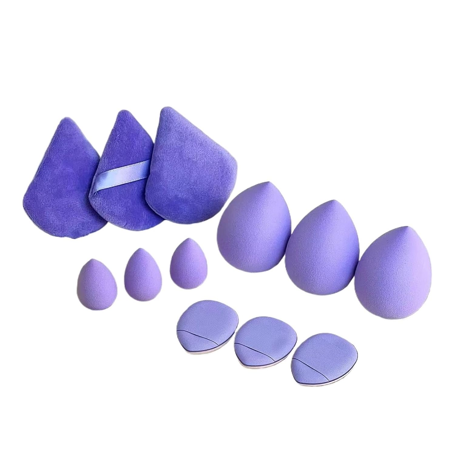【Clearance Sale】Beauty Blender 12-piece Universal Cosmetic Sponge Set, Professional Makeup Sponge Set, Makeup Sponge & Triangle Puff Set for All Skin Kinds, Beauty Sponge Blender