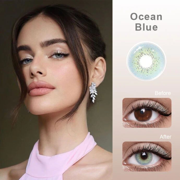 Unisex Contact Lenses, Natural and Beauty Collection Cosmetic Contact Lenses, 12 Months Disposable with Case