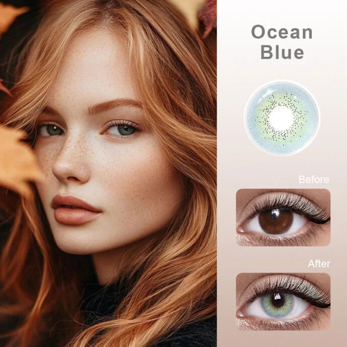 Unisex Contact Lenses, Natural and Beauty Collection Cosmetic Contact Lenses, 12 Months Disposable with Case