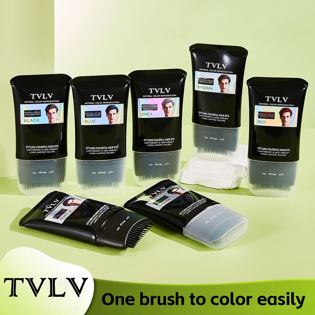 【Clearance Sale】Hair Coloring Comb, 120g Safe Hair Coloring Root Touch-Up, Waterproof Practical Hair Coloring Applicator Comb Covers Gray Hair, Gray Hair Coloring Brush Combs