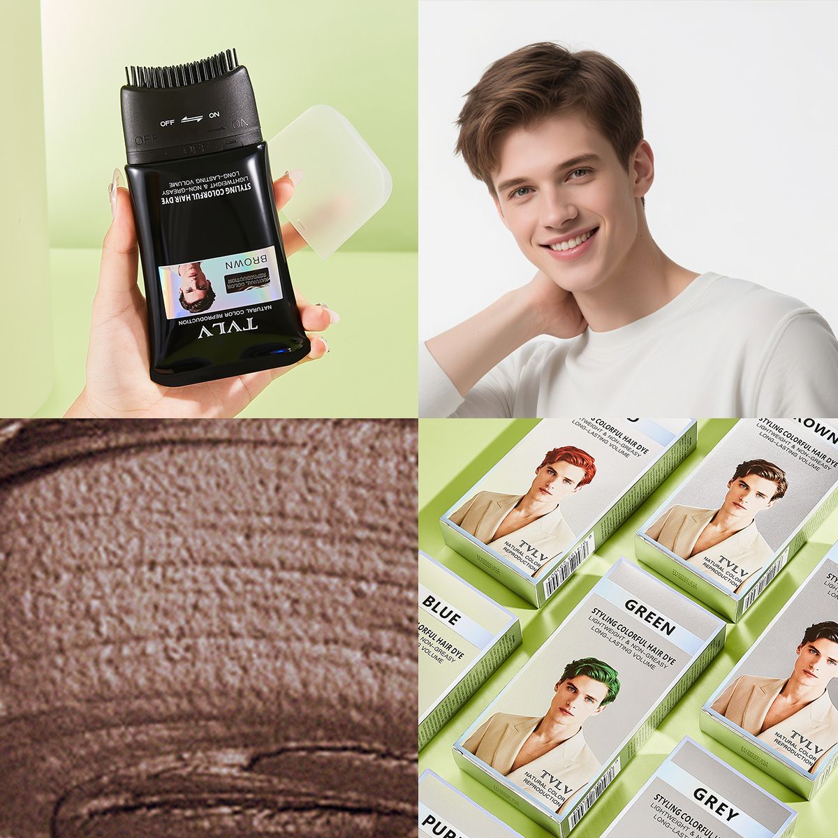 【Clearance Sale】Hair Coloring Comb, 120g Safe Hair Coloring Root Touch-Up, Waterproof Practical Hair Coloring Applicator Comb Covers Gray Hair, Gray Hair Coloring Brush Combs