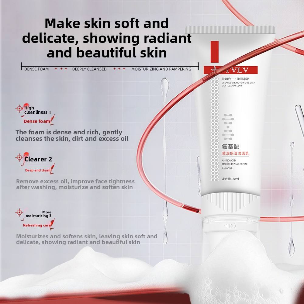 【Clearance Sale】Amino Acid Cleansing Foam, Gentle Korean Face Wash, Comfortable without Irritation, Removes Makeup, Sebum & dirt effectively, for clean, soothed and smooth skin, 120ml