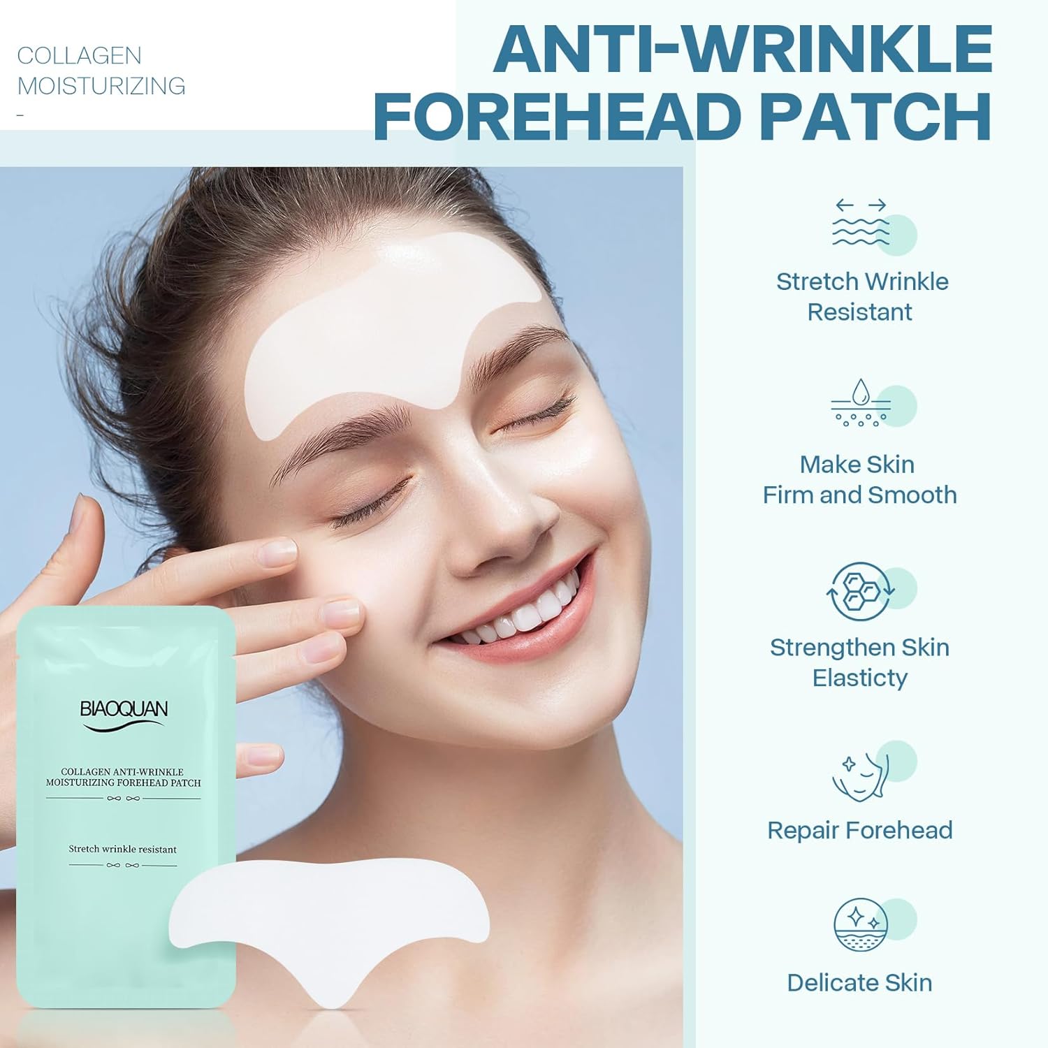 【Clearance Sale】10Pcs Forehead Wrinkle Patches, Anti-Wrinkle Facial Patches, Wrinkles Treatment Patches, Girls Women for Face Overnight to Smoothing Fine Frown Lines