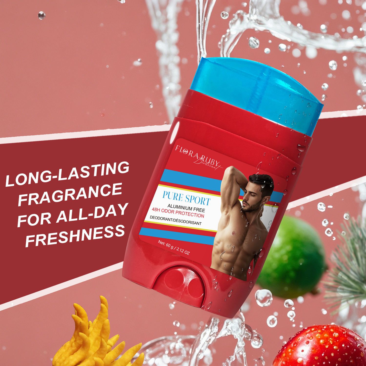 【Clearance Sale】48H Natural Antibacterial Zero Waste Men Whole Body Men's Wholesale Deodorant Stick Custom Organic Deodorant Antiperspirant