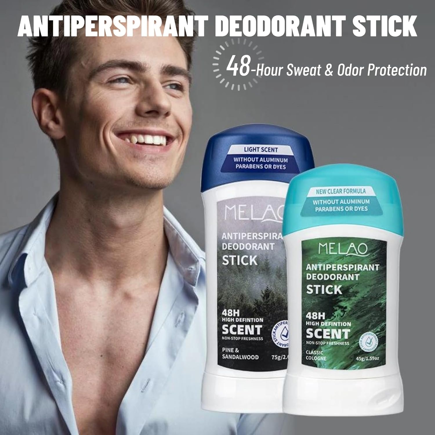 【Clearance Sale】Men's Antiperspirant Deodorant Stick, 48-Hour Sweat & Odor Protection Antiperspirant for Men, Long-lasting Solid Antiperspirant Balm for All Day Underarm Sweat and Odor Protection