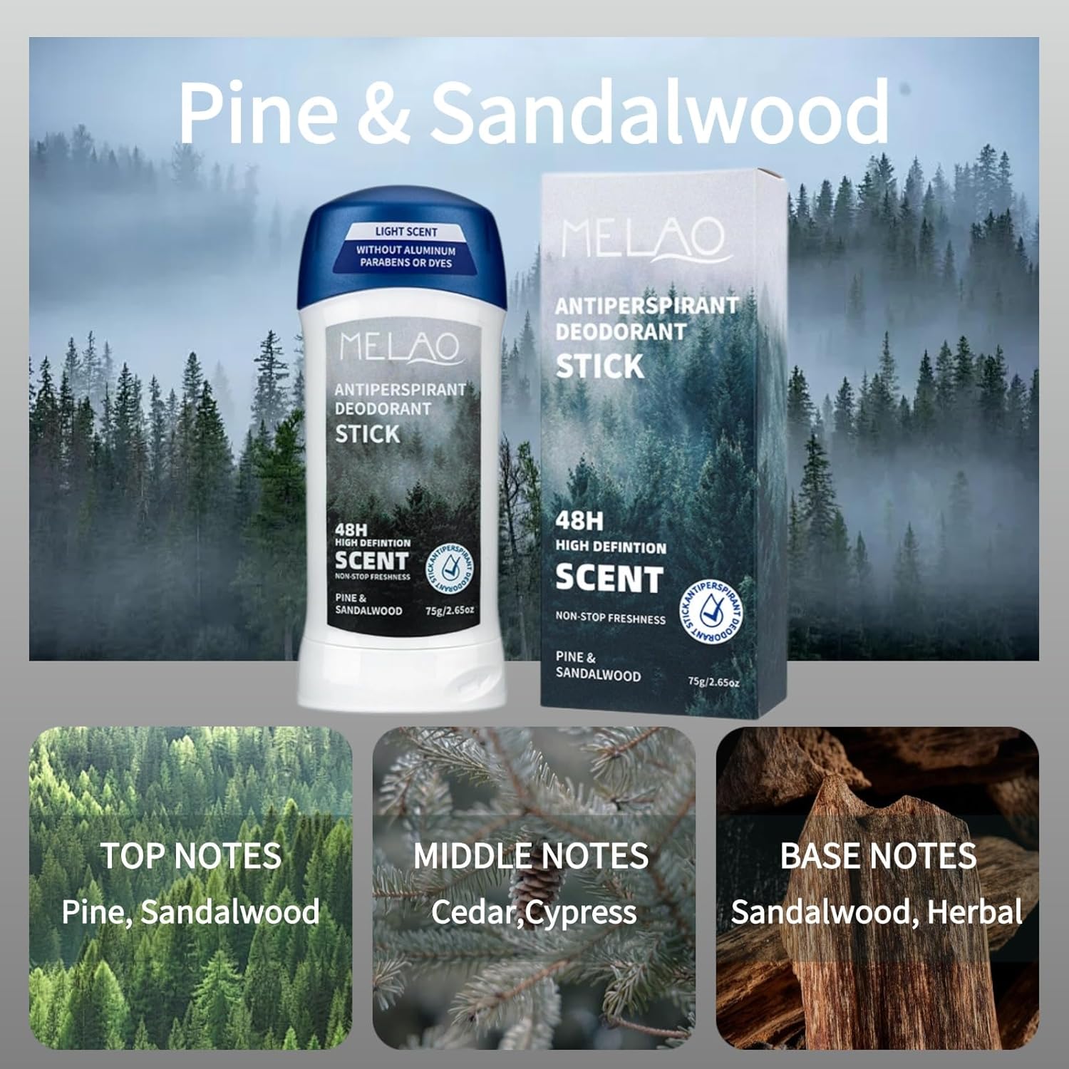 【Clearance Sale】Men's Antiperspirant Deodorant Stick, 48-Hour Sweat & Odor Protection Antiperspirant for Men, Long-lasting Solid Antiperspirant Balm for All Day Underarm Sweat and Odor Protection