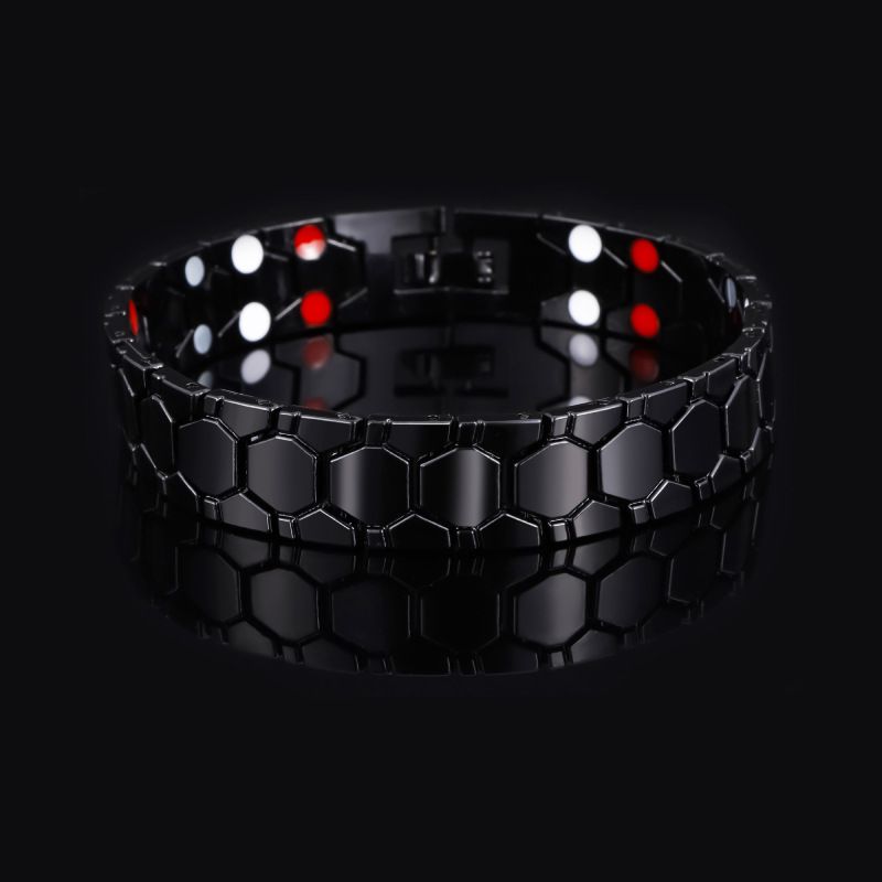【Clearance Sale】A Stylish Bracelet Made of Magnetic Titanium Alloy for Men, Featuring Waterproof And Durable Black Retro Sports Design, Perfect for Everyday Use And Special Events, a Trendy Accessory