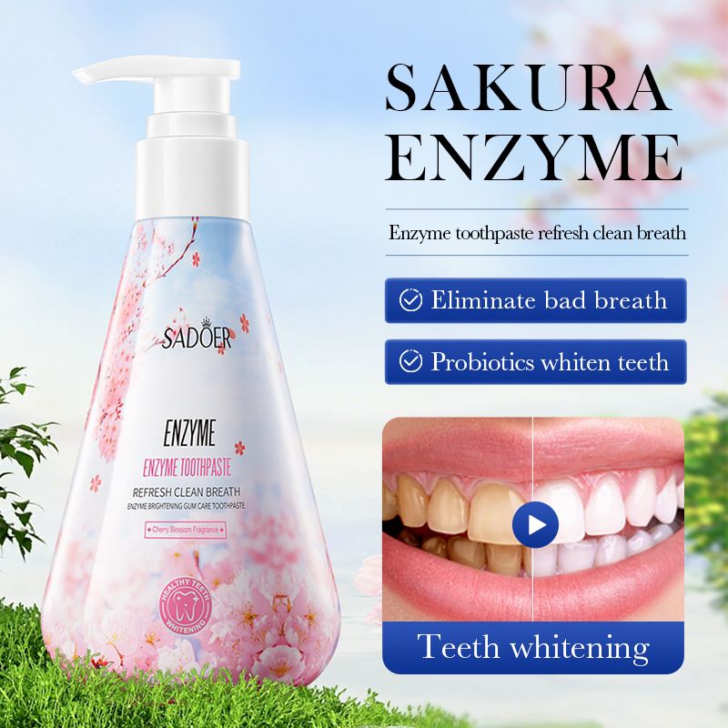 【Clearance Sale】SADOER Toothpaste with Easy-Press Pump, Hands-Free Dispenser for Countertop, No-Mess & Hygienic, Perfect for Family Use, Travel-Friendly,220g