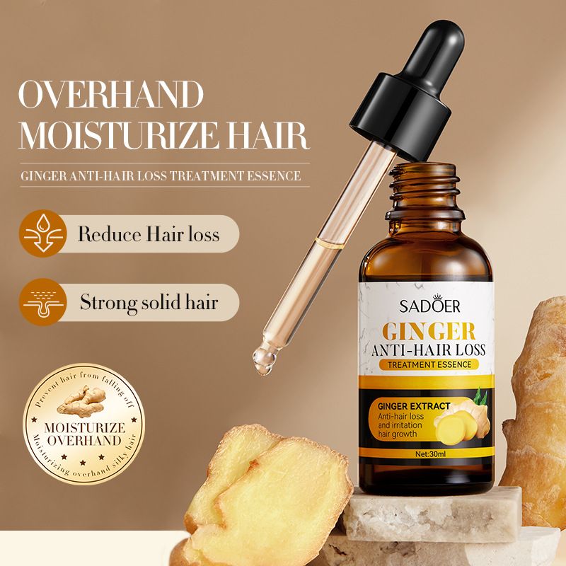 【Clearance Sale】SADOER Ginger Hair Treatment Oil, Hair Repair and Growth Serum for Dry, Damaged & Coarse Hair, Hair Essential Oil for All Hair Types
