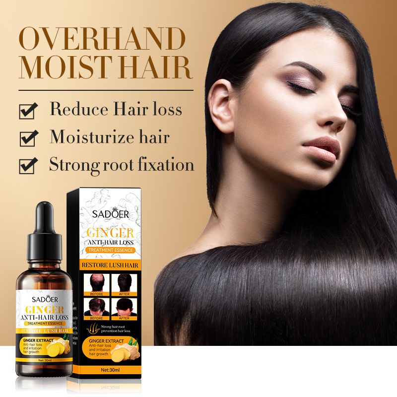 【Clearance Sale】SADOER Ginger Hair Treatment Oil, Hair Repair and Growth Serum for Dry, Damaged & Coarse Hair, Hair Essential Oil for All Hair Types