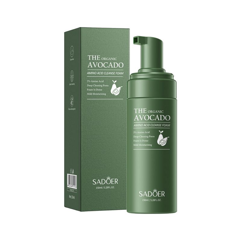 【Clearance Sale】SADOER Avocado Amino Acid Moisturizing Cleansing Foam Deep Cleansing Exfoliating Moisturizing Facial Products Avocado Skin Care Products Deep Cleaning Body Wash Vitamin E