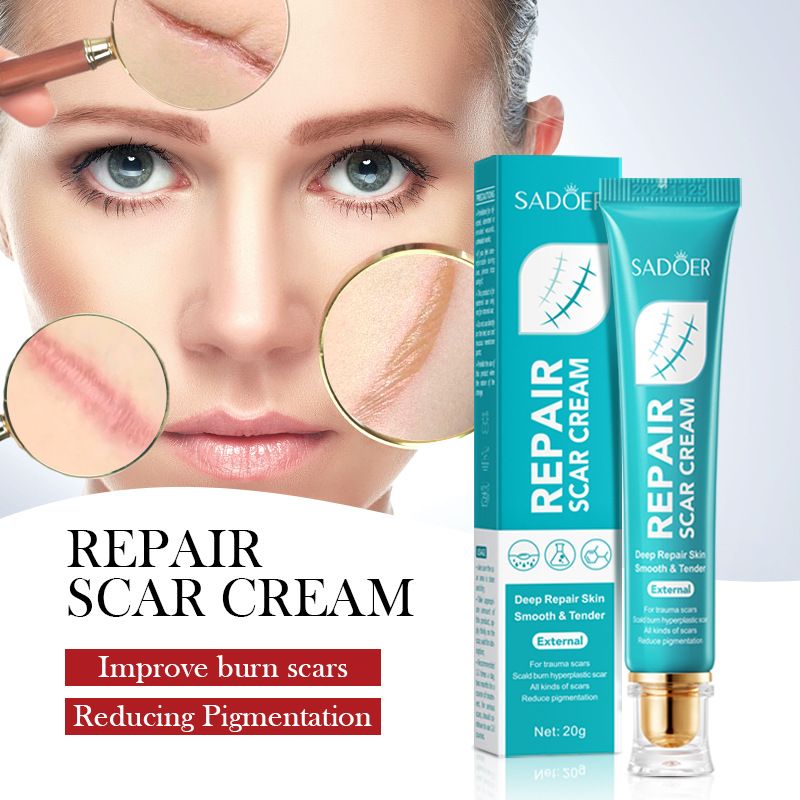 SADOER Scar Cream For Men And Women, Repair Skin Scar Cream,Facial Advance Silicone Removal Scar Gel Away Gel For Surgical Scars