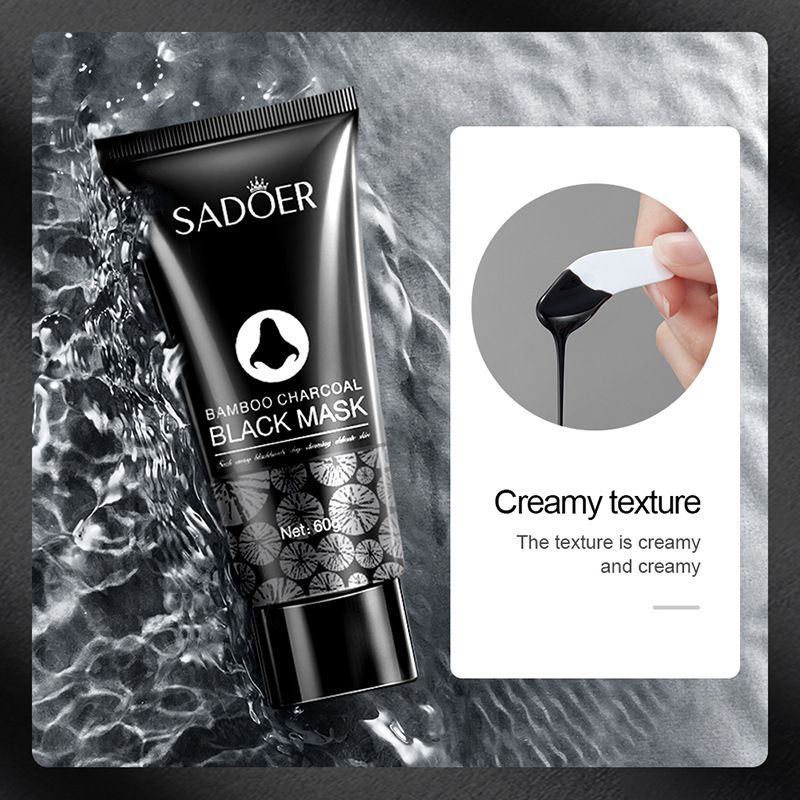 SADOER Bamboo Charcoal Remove Blackhead Mascarillas Facial Face Mask Deep Cleansing Black Mask